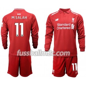 Fußballtrikots Liverpool M.SALAH 11 Kinder Heim Trikotsatz 2018-2019 Langarm